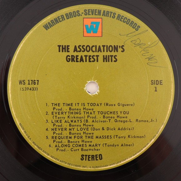 The Association – Greatest Hits! -1968 Stereo- Santa Maria 12" Vinyl LP WS 1767 - Picture 3 of 8